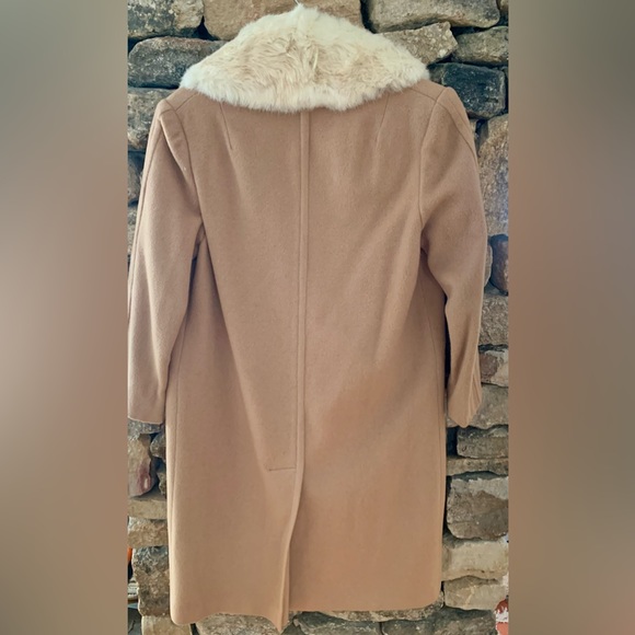 Vintage fur trimmed pea coat S 1970’s ILGWU Penny Lane style - Picture 5 of 10